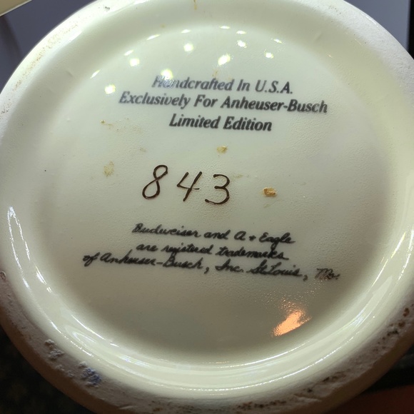 BUDWEISER 1982 VINTAGE CHICAGO BEER STEIN Excellent Condition - Picture 7 of 8